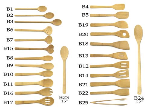 Cooking and Serving Utensils - Small Bamboo-ware