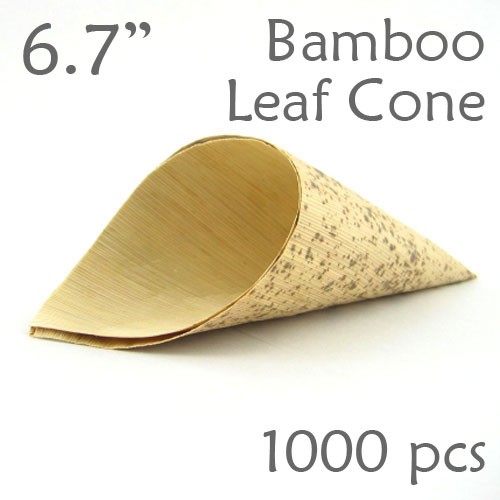 Bamboo Leaf Cone 6.7" -1000 pc.