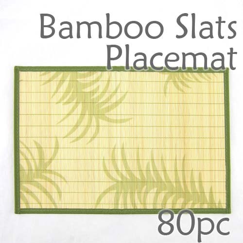 Bamboo Placemat - Fern Imprint - 80pc