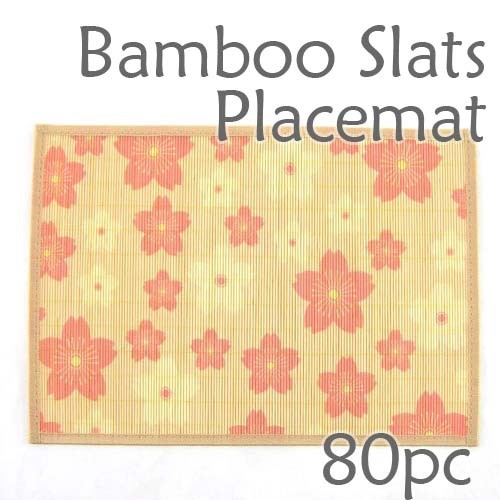 Bamboo Placemat - Peach Blossom Imprint - 80pc