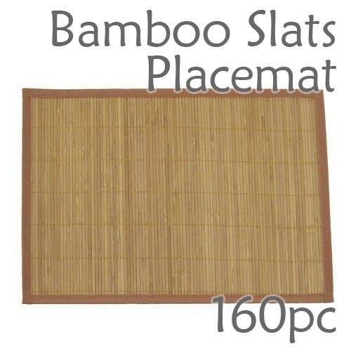 Bamboo Slats Placemat - Brown - 160pc