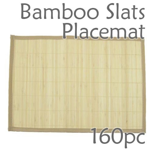 Bamboo Slats Placemat - Natural - 160pc