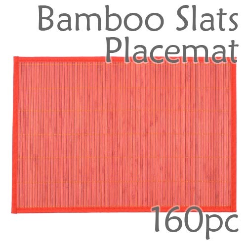 Bamboo Slats Placemat - Red - 160pc