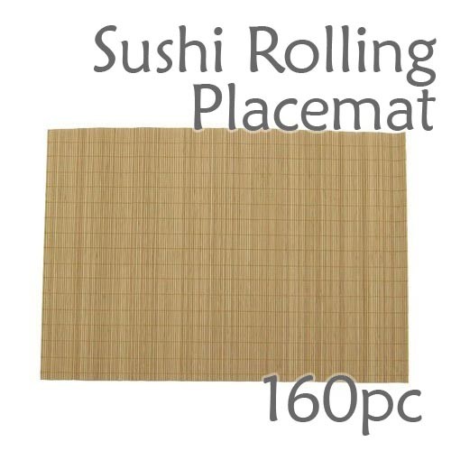 Bamboo Placemat / Sushi Rolling Style - Brown - 160pc