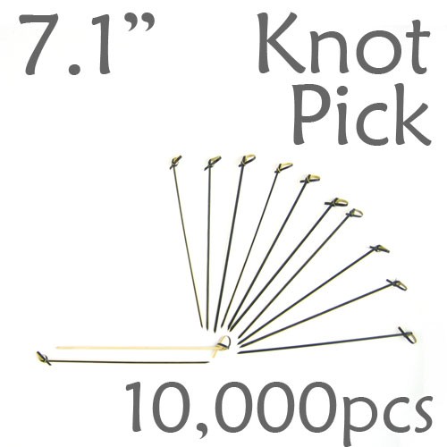 Bamboo Knot Picks 7.1 - Black - case of 10,000 Pieces