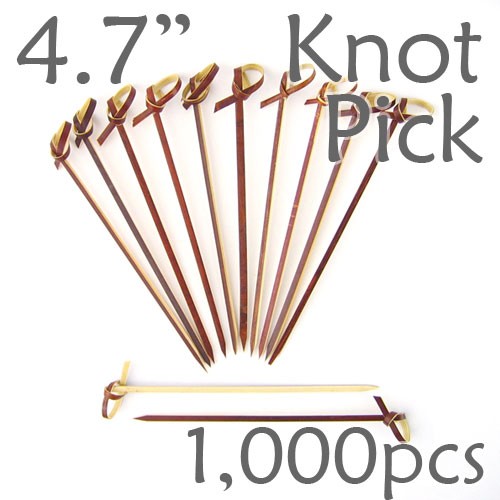 Bamboo Knot Picks 4.7 - Tea - box of 1000 Pieces