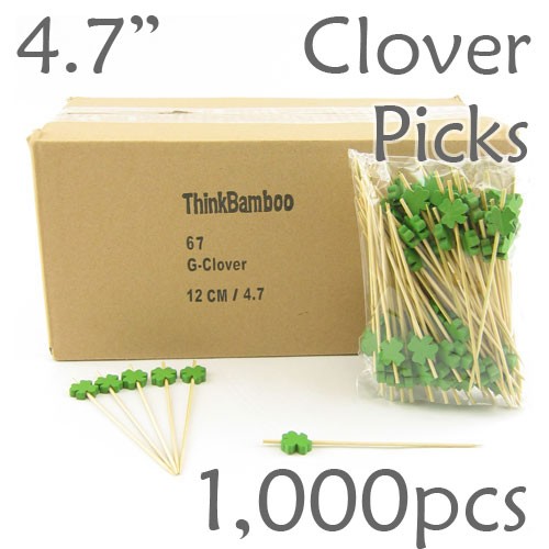 Clover/Shamrock Picks 4.7 Long - Box of 1000 pc