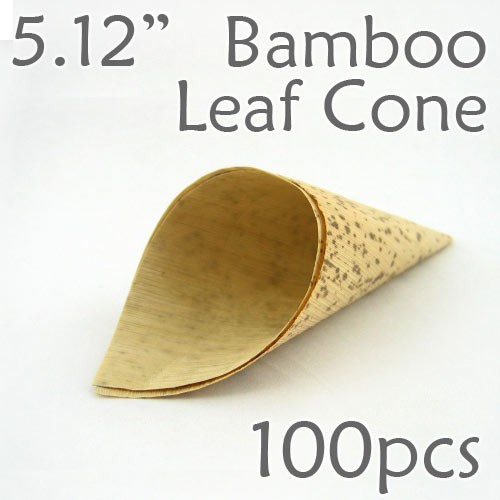 Bamboo Leaf Cone 5.12" -100 pc.