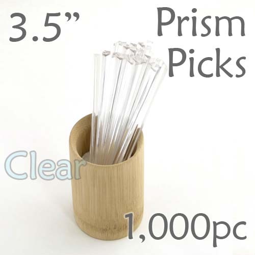 Triangle Prism Skewer - Clear - 3.5" Long 1000 pcs