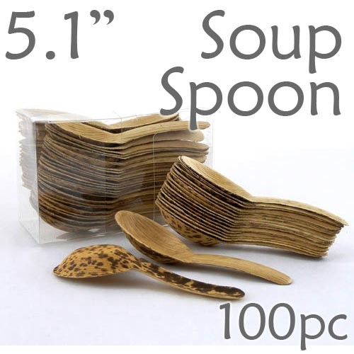 Thermo-Pressed Leaf Chinese Soup Spoon -100 pc.