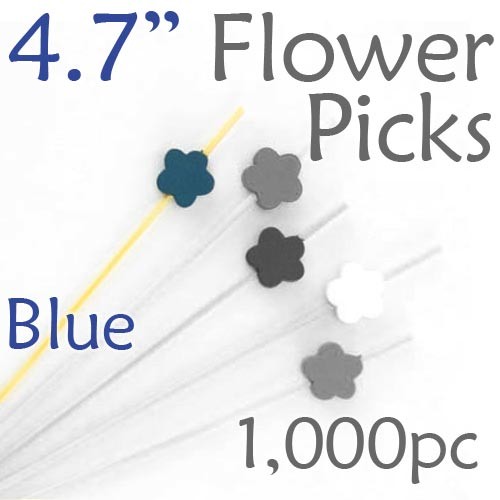 Flower Picks  4.7 Long - Blue - Box of 1000 pc