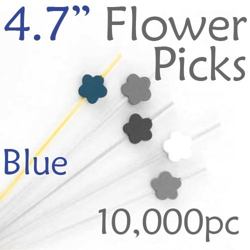 Flower Picks  4.7 Long - Blue - Case of 10,000 pc