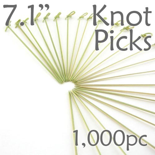 Bamboo Knot Picks 7.1 - Green - box of 1000 Pieces