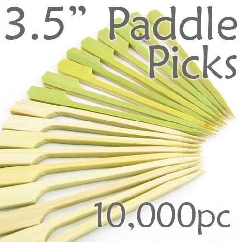 Bamboo Paddle Picks 3.5 - Green - case of 10,000 Pieces