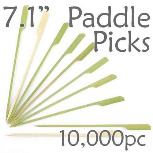 Bamboo Paddle Picks 7.1 - Green - case of 10,000 Pieces
