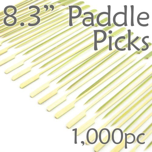 Bamboo Paddle Picks 8.3 - Green - box of 1000 Pieces
