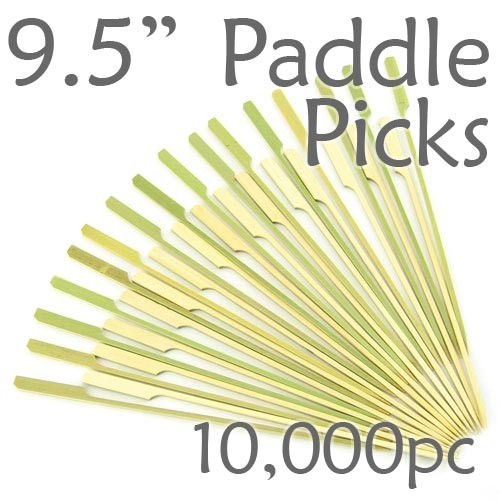 Bamboo Paddle Picks 9.5 - Green - case of 10,000 Pieces