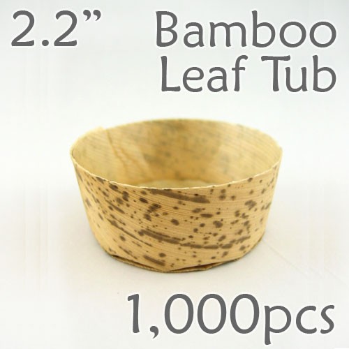 Bamboo Leaf Round Tub 2.2" -1000 pc.