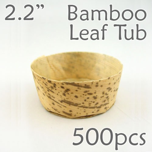 Bamboo Leaf Round Tub 2.2" -500 pc.