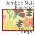Bamboo Placemat - Red Floral Imprint - 160pc