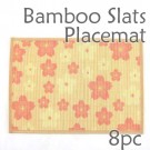 Bamboo Placemat - Peach Blossom Imprint - 8pc