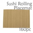 Bamboo Placemat / Sushi Rolling Style - Brown - 160pc