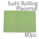 Bamboo Placemat / Sushi Rolling Style - Green - 80pc