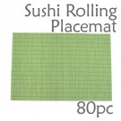 Bamboo Placemat / Sushi Rolling Style - Green - 80pc