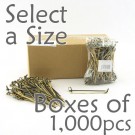Bamboo Knot Picks - Black - Box of 1000 pcs (Select a Size)