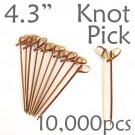 Bamboo Knot Picks 4.3 - Tea - Case of 10,000 Pieces