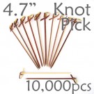 Bamboo Knot Picks 4.7 - Tea - Case of 10,000 Pieces