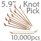 Bamboo Knot Picks 5.9 - Tea - Case of 10,000 Pieces