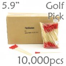 Golf Tee Picks 5.9 Long - Red - Case of 10,000 pc