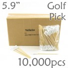 Golf Tee Picks 5.9 Long - White - Case of 10,000 pc