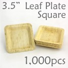 Bamboo Leaf Square Plate 3.5" -1000 pc.