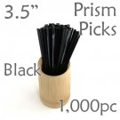 Triangle Prism Skewer - Black - 3.5" Long 1000 pcs