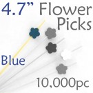 Flower Picks  4.7 Long - Blue - Case of 10,000 pc