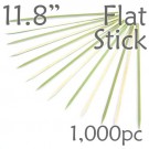 Bamboo Flat Stick Skewers 11.8 - Green - box of 1000 Pieces