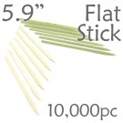 Bamboo Flat Stick Skewers 5.9 - Green - Case of 10,000 Pieces