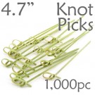 Bamboo Knot Picks 4.7 - Green - box of 1000 Pieces