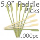 Bamboo Paddle Picks 5.9 - Green - box of 1000 Pieces