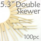 Double Prong 5.3 inch Twin Skewer - 100pcs