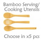 Bamboo Cooking Utensils  - Your Choice of Style- Packs of 5